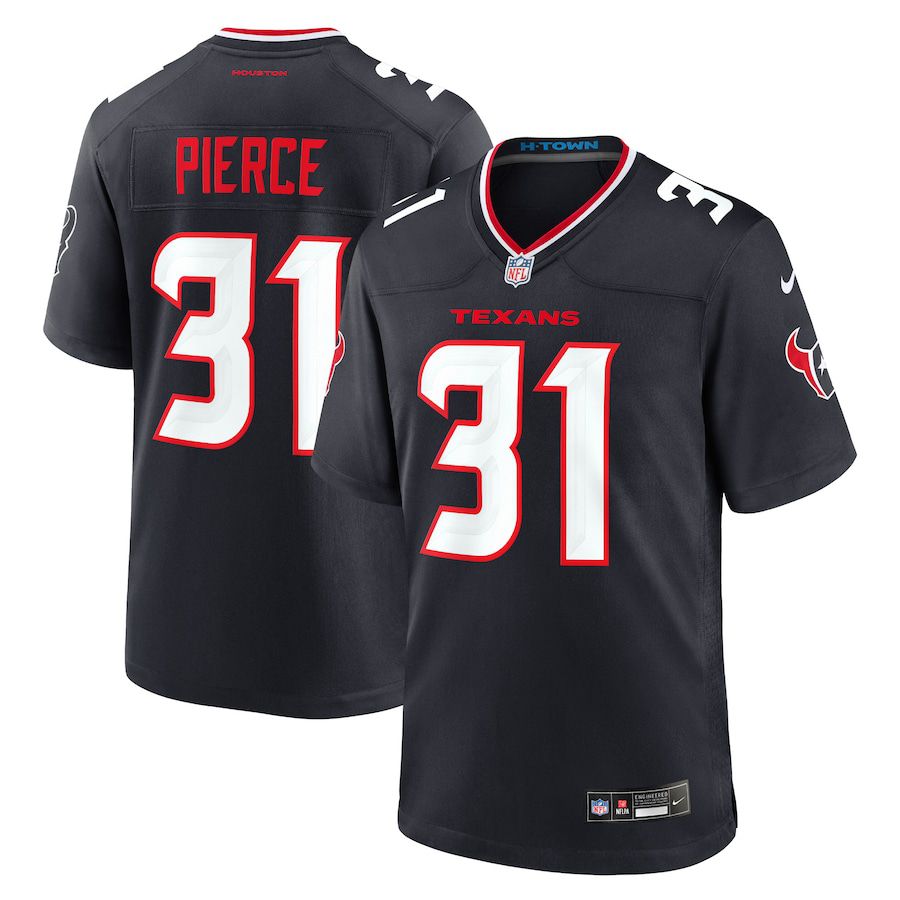 Men Houston Texans 31 Dameon Pierce Nike Navy Game NFL Jersey